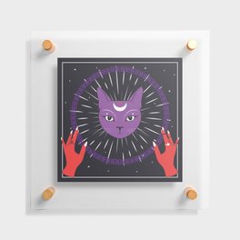 Spiritual Cat - Halloween Witchcraft Floating Acrylic Print