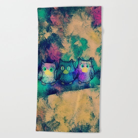 owl-258 Beach Towel