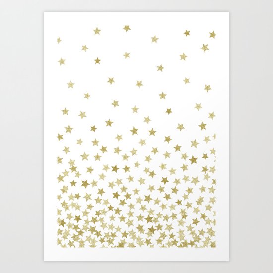 STARS GOLD Art Print
