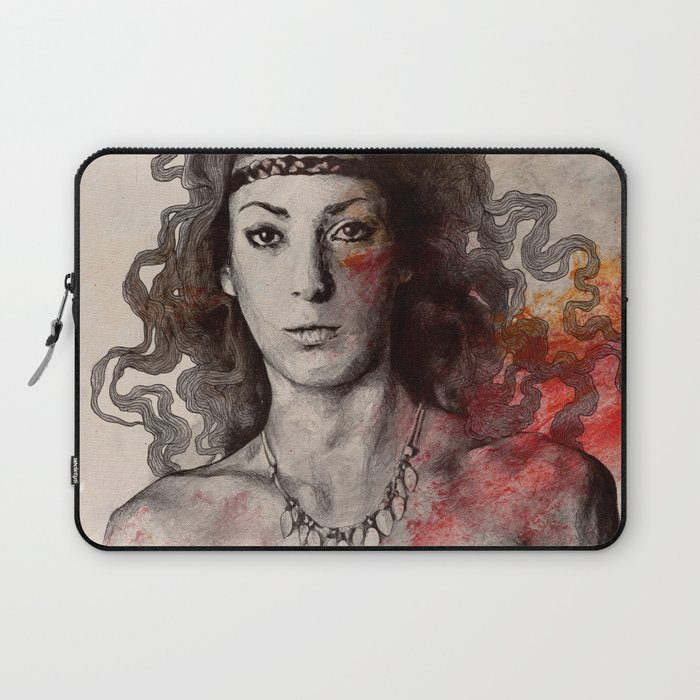 Colony Collapse Disorder (topless warrior woman with leaves on nude breasts) Laptop Sleeve