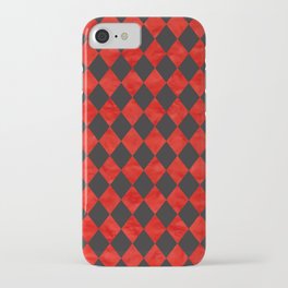 Through The Looking Glass Red Checkered iPhone Case