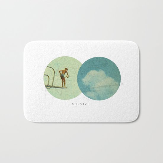 Survive | Collage Bath Mat