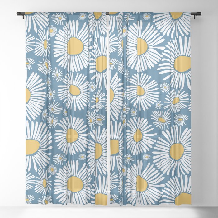 Daisies Margrieten Sheer Curtain