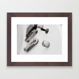 Electric Guitar in Black and White Framed Art Print