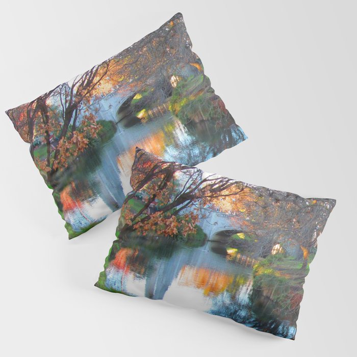 New Zealand Photography - Avon River In The Autumn Evening Pillow Sham