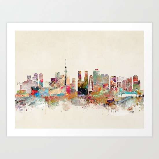 tokyo japan skyline Art Print