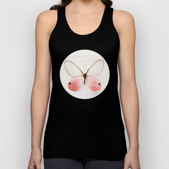 Pink Glasswing Unisex Tank Top