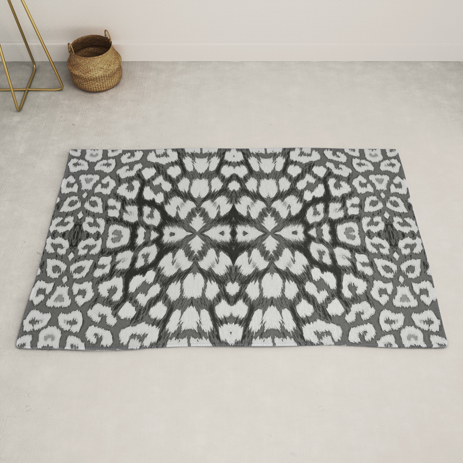 Leopard Print Grey Rug By Artbysamanthaperezz Society6