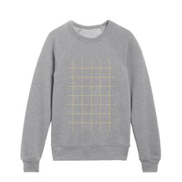 Graph Paper (Light Orange & White Pattern) Kids Crewneck