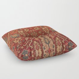 Vintage Persian Woven Wool Orange Red Floor Pillow