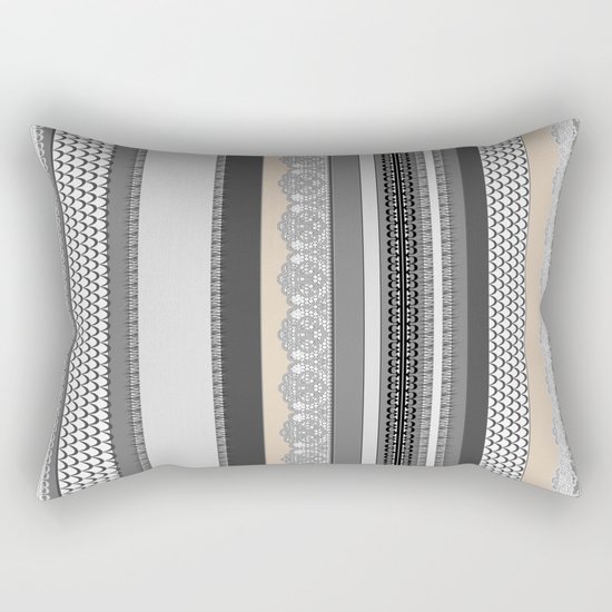 Beach House Stormy Grey Rectangular Pillow