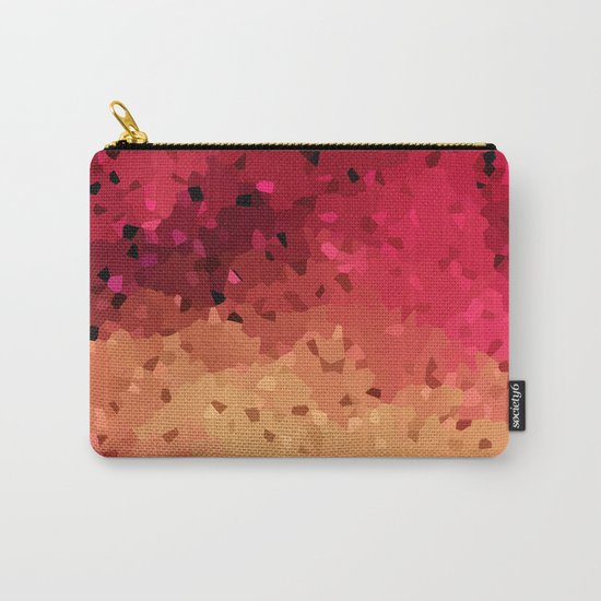 Red brown abstract pattern Crystals . Carry-All Pouch