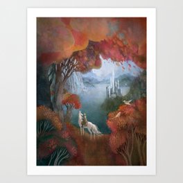 Traveller and the Fairy Castle Art Print