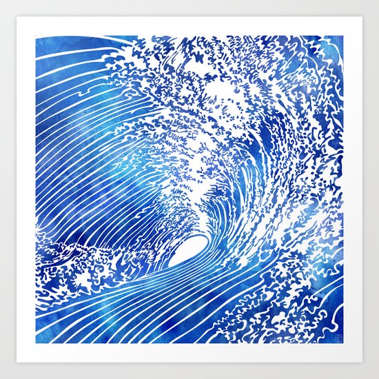 Blue Wave II Art Print