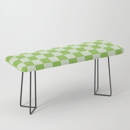 Checkerboard Mini Check Pattern Lime Green Bench