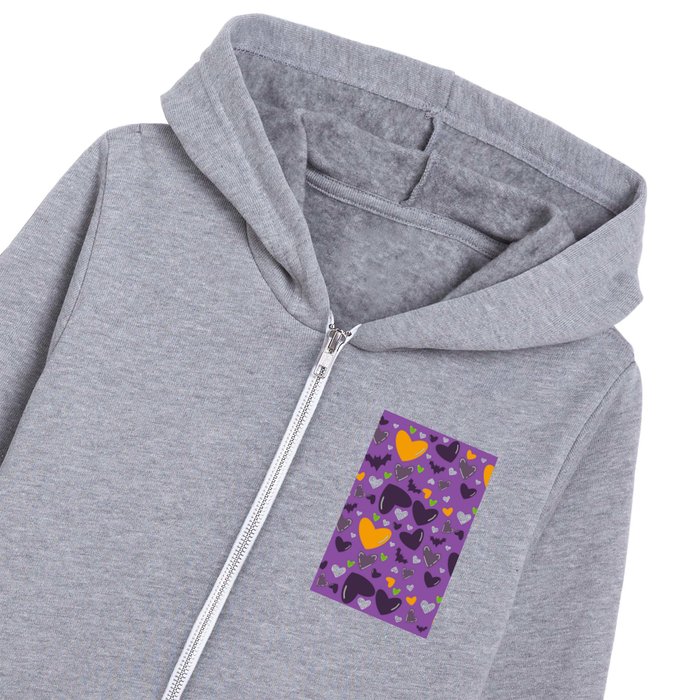 Spooky Hearts Kids Zip Hoodie