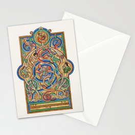 Initial A: David and Companion Musicians Stationery Card