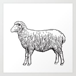 Pulloverswien Low German East Frisian Sheep Art Print | Northgermany, Eastfrisian, Dialect, Northsea, Home, Plattdeutsch, Graphicdesign, Norden, Schnacken, Coast 