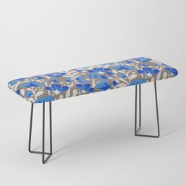 Blossom Pattern – Blue & Taupe Bench