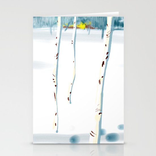 Betulle nella neve Stationery Cards