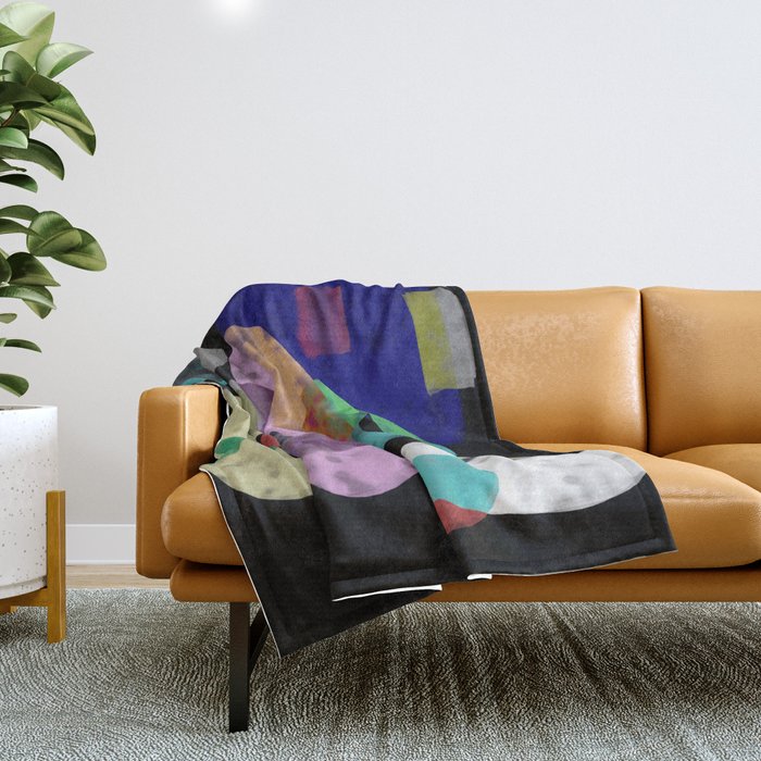 Abstract Pastel Art - Eclectic, pastel, abstract artwork Throw Blanket