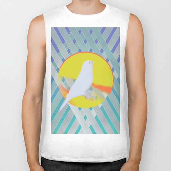 Bluebird waits summer Biker Tank