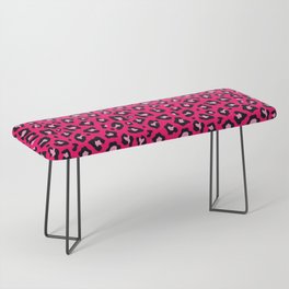 Pink Punk Leopard Print Bench