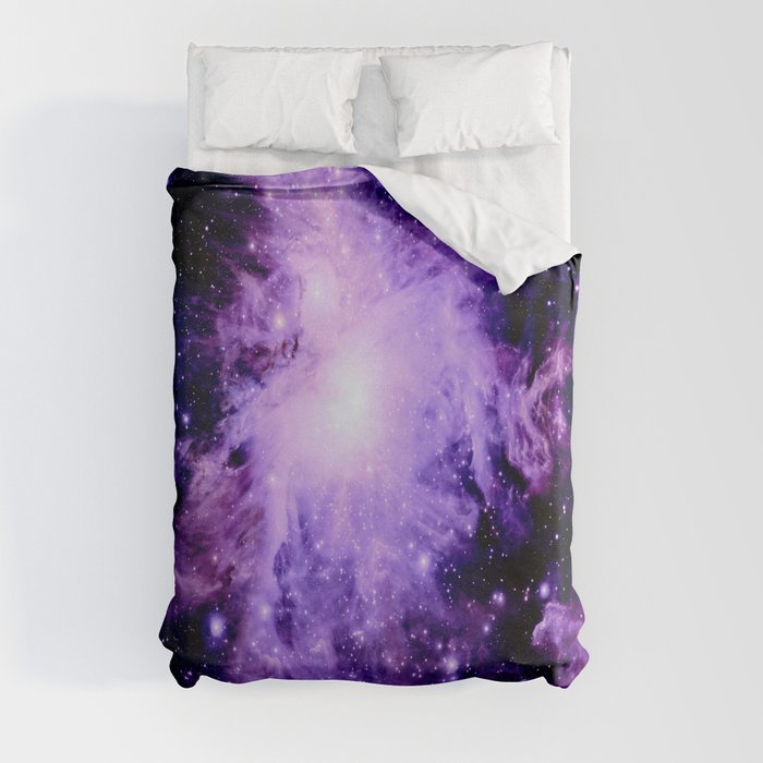 Orion nebUla. : Purple Galaxy Duvet Cover