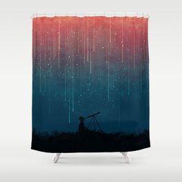 Meteor rain Shower Curtain
