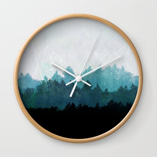 Woods Abstract Wall Clock