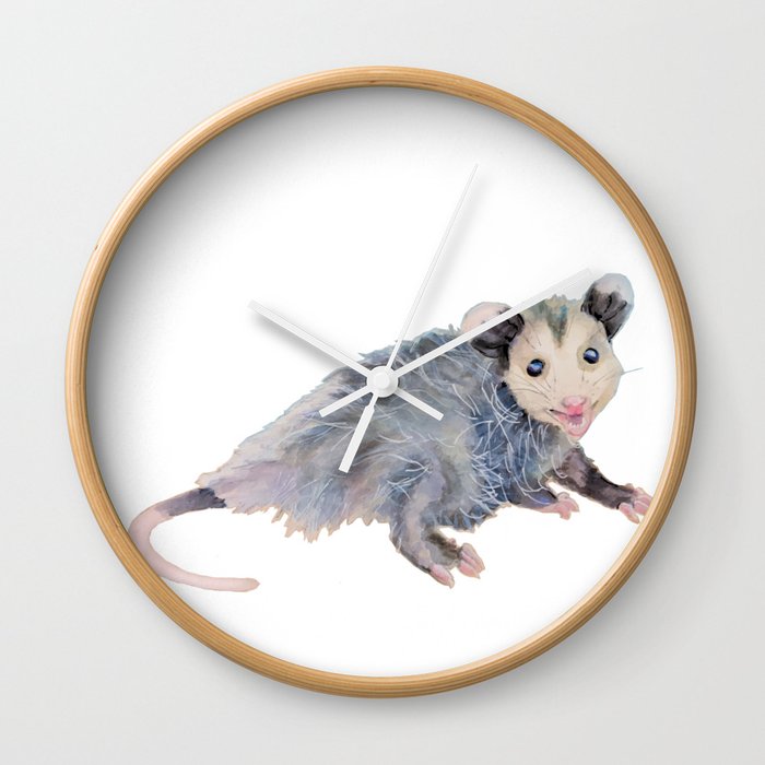 Awesome Opossum Baby Wall Clock