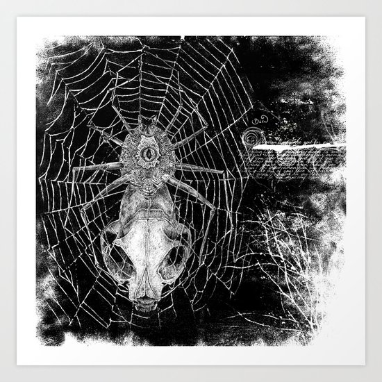 spider-cat Art Print