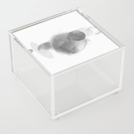 Tsumago - Modern Minimal Abstract Painting - Black and White Acrylic Box