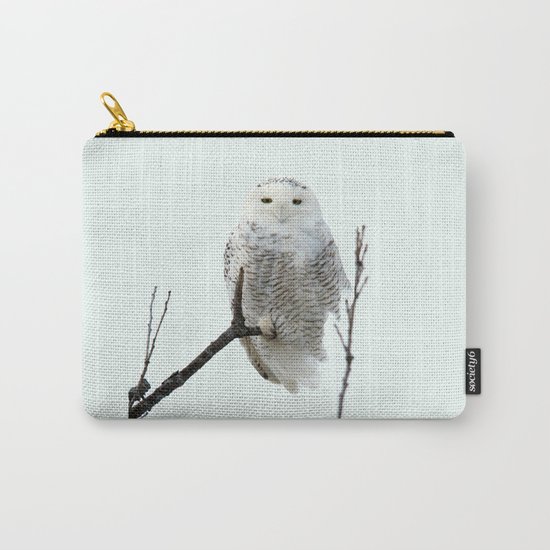 Snowy in the Wind (square) Carry-All Pouch