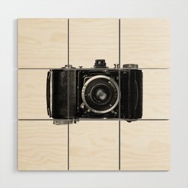 Old Retro Camera Wood Wall Art