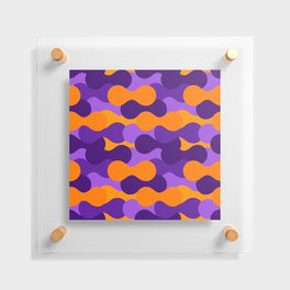 Cool Abstract Shape Art - yellow and purple Floating Acrylic Print