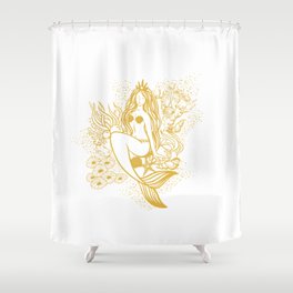 Fantasy Spiritual Magic Mermaid Mystical Siren - Sirena Mágica Espiritual Shower Curtain