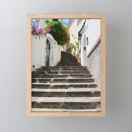 Positano steps | Amalfi Coast, Italy Framed Mini Art Print