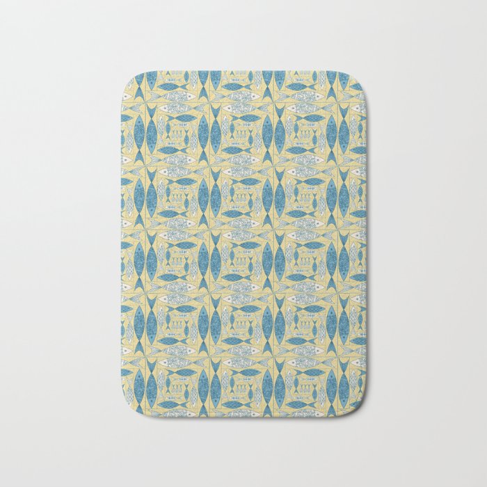 Log Cabin Fish Bath Mat By Fionacowelldesigns Society6