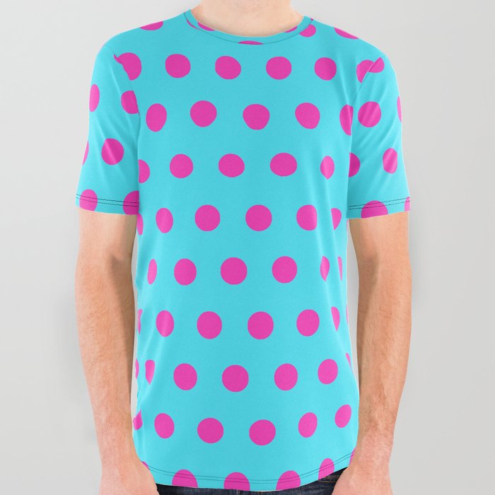 Dot Pattern All Over Graphic Tee