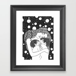 Gustav Klimt - Motherhood (mother and two sons) Framed Art Print