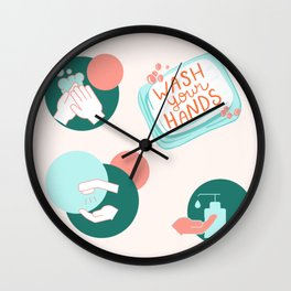 Wash Your Hands Wall Clock