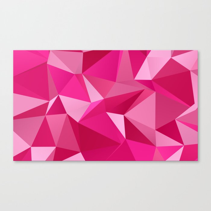 Pink Triangles Pattern Design Canvas Print