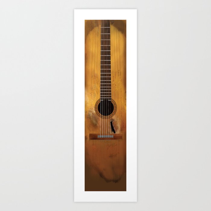 Willie Nelsons Trigger Guitar Art Print By Greg Koenig Society6 