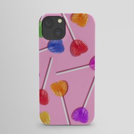 Rainbow heart pattern iPhone Case