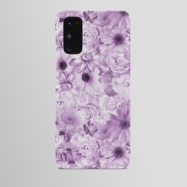 cobalt violet floral bouquet aesthetic array Android Case