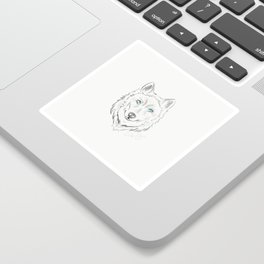 Wolf Sticker | Alpha, Wolf, Graphicdesign, Black And White, Digital 