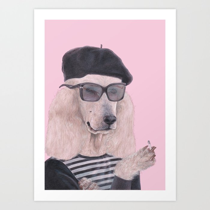 French Poodle Art Print