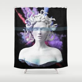 Medusa color blast  Shower Curtain