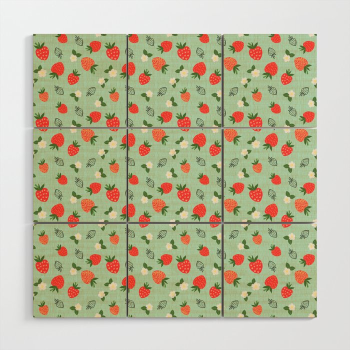 Strawberry Mix Wood Wall Art